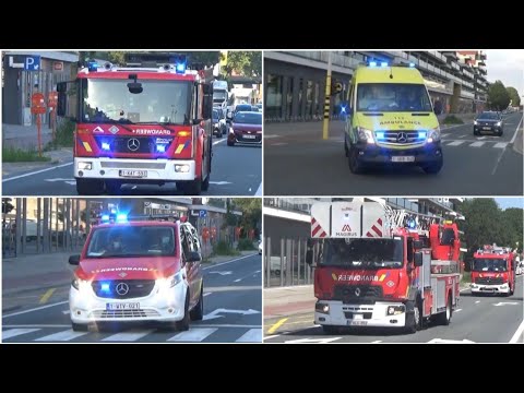 Airhoorn Brandweer en Ziekenwagen met spoed onderweg naar meldingen in Gent