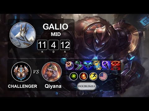 Mid Galio vs Qiyana - LOL NA Challenger - Patch 11.18