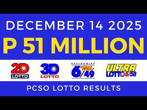 Lotto Result Today 9pm December 14 2025 PCSO