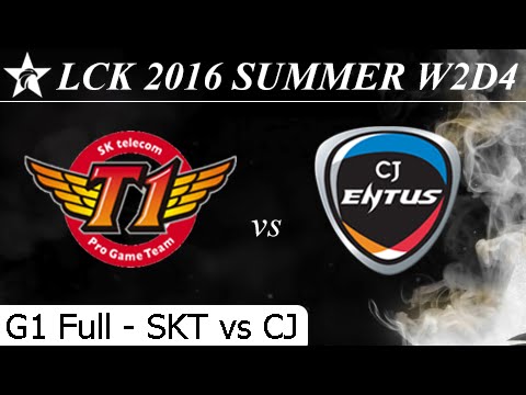 SKT vs CJ Game 1 Full + Total Damage + Profile - LCK Summer 2016 W2D4M5 SK Telecom T1 vs CJ Entus