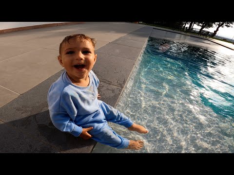 NIDALO JUMPS INTO THE POOL 😱 | Nader Louisa