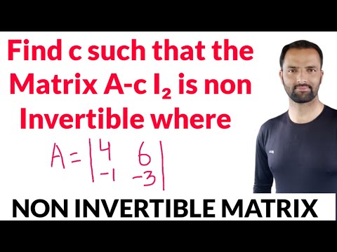 non invertible matrix . find c so that matrix A-CI2 is non invertible #matrixalgebra #dsu #lse #mit