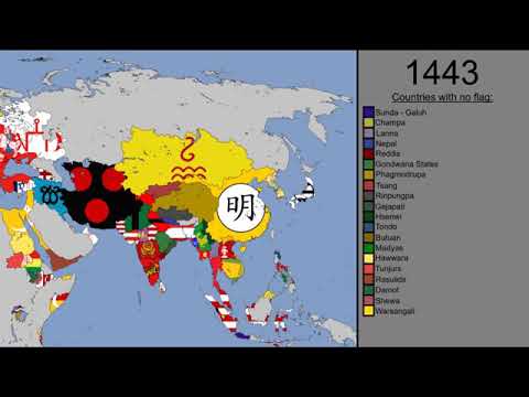 Asia: Timeline of National Flags: 1440 - 2019