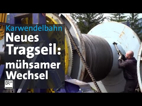 Mühsamer Wechsel: Neues Tragseil für die Karwendelbahn | Abendschau | BR24