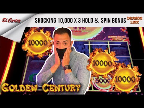 MAJOR ORBS ☄️ 10,000 😵 Golden Century Dragon Link 😱 AJSlots @ElCortezLasVegas