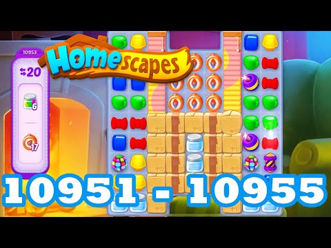 Homescapes Level 10951 - 10955 HD 3 - match puzzle Gameplay | android | IOS | 10952 | 10953 | 10954