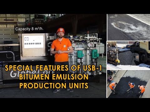 Bitumen emulsion production. USB-2 unit (8 cubic meter per hour)