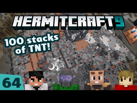 HermitCraft 9 ep 64 — 100 stacks of TNT beneath my pinball machine!