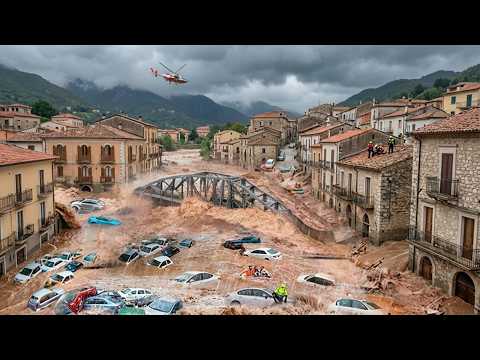 Italy Hit by Heavy Flooding! Multiple Rivers Burst as Cosenza, Calabria Goes Underwater