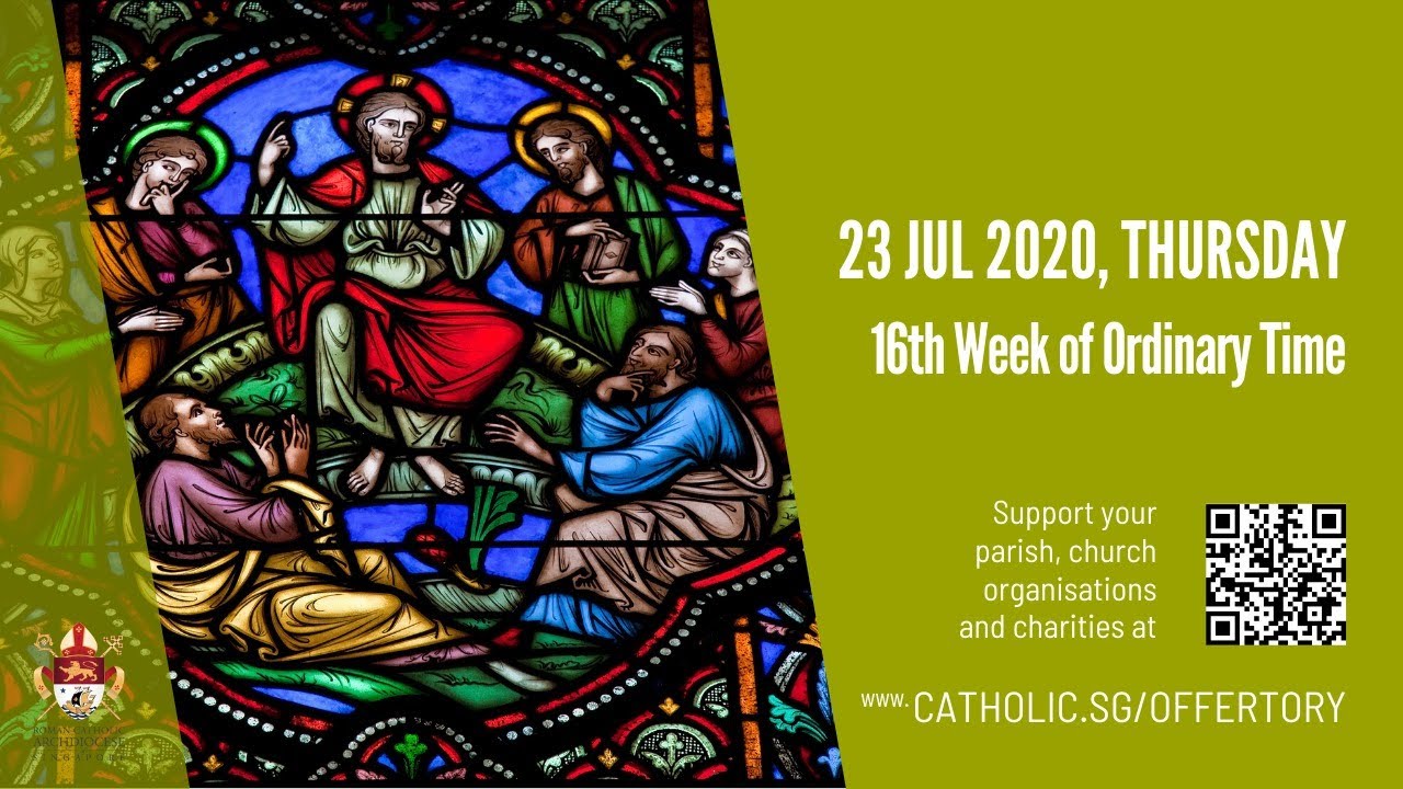 Catholic Live Weekday Mass 23rd July 2020 Thursday - Live From Archdiocese of Singapore