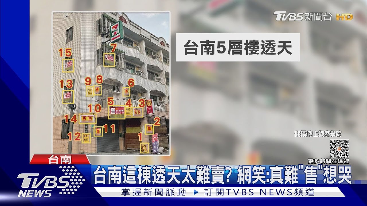 台南透天太難賣?整棟貼滿售字 網笑:真「難售想哭」