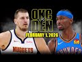 Oklahoma City Thunder Vs Denver Nuggets Full Game Highlights February 1 2026 NBA Season