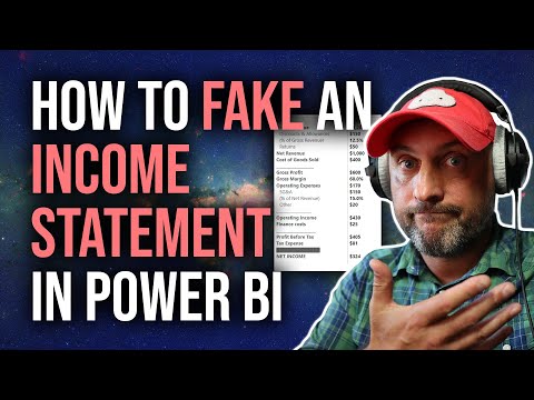 Part of a video titled How to Fake an Income Statement in Power BI - YouTube