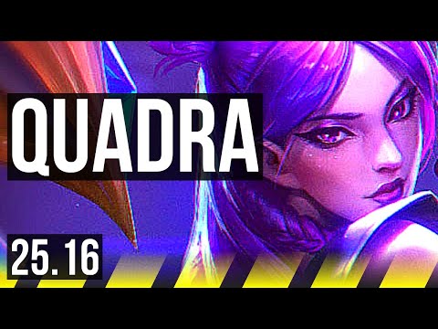 KAI'SA & Seraphine vs YUNARA & Bard (ADC) | Quadra, 12/2/9, Legendary | KR Master | 25.16