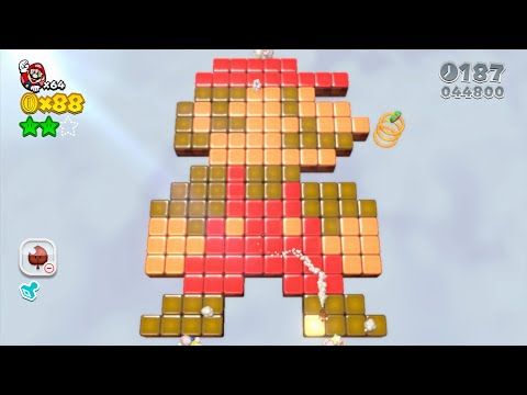 Super Mario 3D World 100% Walkthrough Part 5 - World 5 (All Green Stars & Stamps)