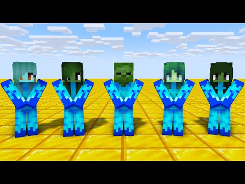 MONSTER SCHOOL : WALKER DANCE MEME ICE ZOMBIE FAMILY - MINECRAFT ANIMATION