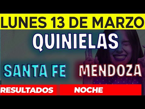 Resultados Quinielas Nocturna de Santa Fe y Mendoza, Lunes 13 de Marzo
