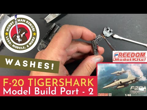 FREEDOM MODEL KITS F-20 Tigershark 1/48 - Applying A Wash
