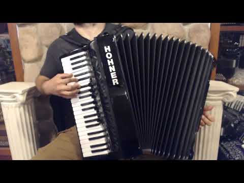 7513 - Certified Pre-Owned Black Hohner Bravo III Piano Accordion LMM 41 120 $1799