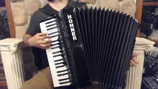 Video thumbnail for 7513 - Certified Pre-Owned Black Hohner Bravo III Piano Accordion LMM 41 120 $1799 by Liberty Bellows