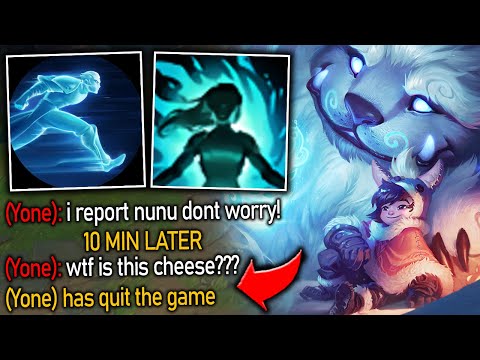 I locked in Ghost Cleanse Nunu and made the ENEMY Yone Rage Quit