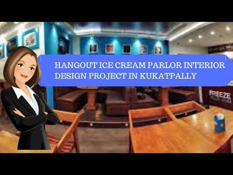 Hangout Ice cream parlor interior design project in kukatpally