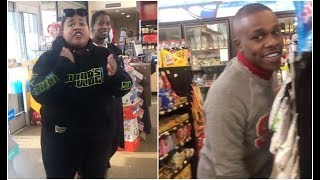 DaBaby Hides In Store From His Biggest Fan