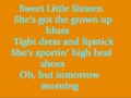 Chuck Berry - Sweet Little Sixteen Original Lyrics ...
