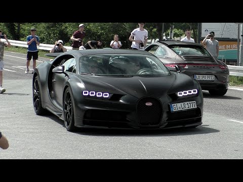 Bugatti Chiron Sport Matt Black Driving at Hockenheimring