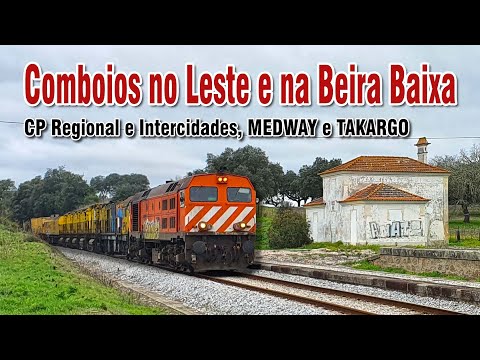 Passenger and freight trains on the Leste and Beira Baixa Railway Lines
