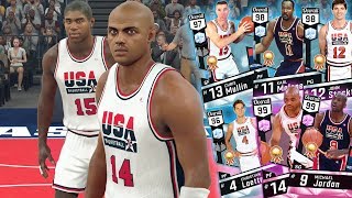 NBA 2k17 MyTeam - 99 OVR Dream Team Lineup! Pink Diamond Charles Barkley & Jordan + LeBron Stumbles!