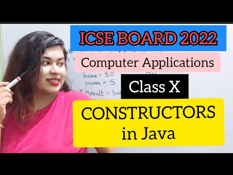 Constructors In Java Icse Class 10 Computer Applications Java 2022 Board Constructorinjava