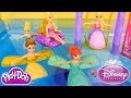 NEW Disney Princess Water Palace Playset Ariel Cinderella Belle Rapunzel Petal Float PLAY DOH Fun