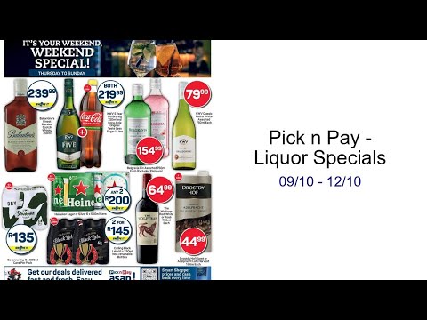 Pick n Pay - Liquor Specials 09/10 - 12/10