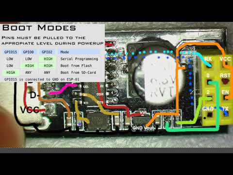 BitBastelei #386 - ESP01-Program: Boot/Reset Transistor Mod