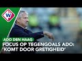 ADO-trainer Brood kritisch op tegendoelpunten: 'Is de gretigheid, maar wel aangehaald'