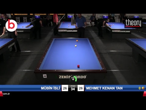 MÜBİN İSLİ & MEHMET KENAN TAN Bilardo Maçı - 2018 ERKEKLER 3.ETAP-3.TUR