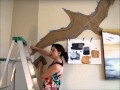 How To Paint A Large Wall Art Graphic Of Birds By Artist Linda Paul