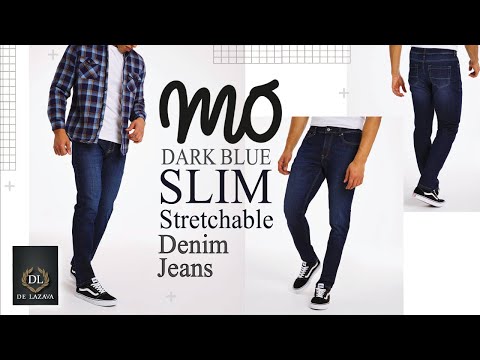 BLACK BLUE SLIM LEG Stretchable Denim Jeans (BLACK BLUE)