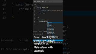 JavaScript Interview Question: How to handle errors with throw, try and catch
