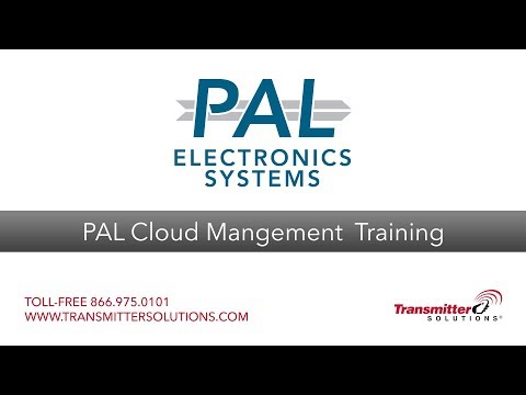 6-8-18 PAL Cloud Management Introduction Training