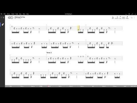 I Belong To You ( Lenny Kravitz ) ,Tablatura e base Senza Basso - Backing bass track