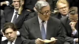 Geoffrey Howe resignation speech video
