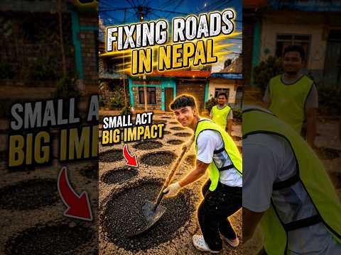 Filling Nepali Road Holes #mausuvlogs #nepaliminivlogs #nepalichallengevideo