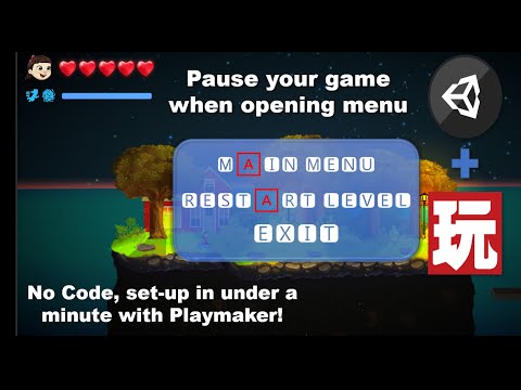 2D Platformer Unity & Playmaker - Pause Your Game With This Simple Action