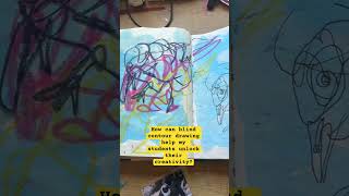 How can blind contour drawing help my students unlock their creativity?