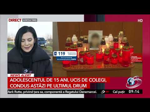 Băiatul ucis de colegi, condus astăzi pe ultimul drum de familie și prieteni