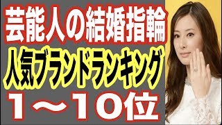 芸能人の結婚指輪人気ブランドランキング1〜10位！人気はCMで有名なカルティエやティファニー？熱愛スキャンダル後にゴールインしたモデルも…【世界の果てまで芸能裏情報チャンネル!】