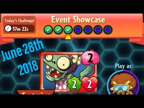 PvZ Heroes - Event Showcase - 28/06/2018 (June 28th) - Daily Challenge (Day 3) + Pack Opening