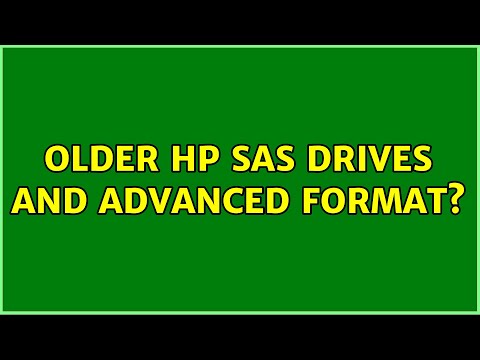 Older HP SAS drives and Advanced Format?